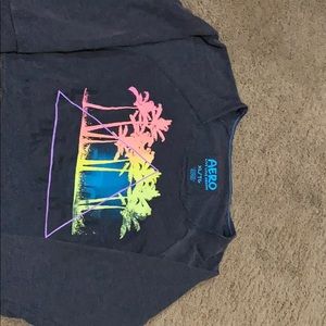 Aeropostale crop sweater triangle and palms